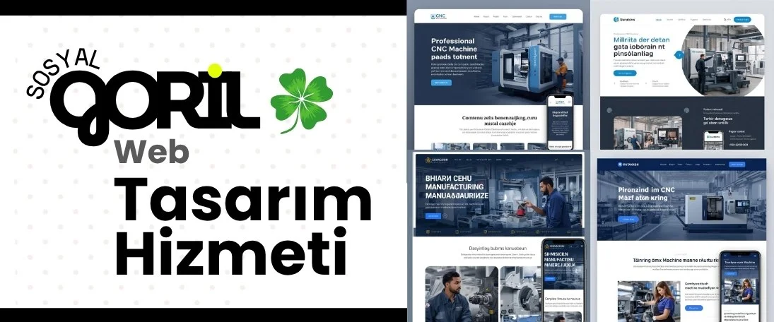 CNC Makine Web Sitesi | Kurumsal, Mobil Uyumlu ve Hızlı Web Sitesi Tasarımı CNC Makine Web Sitesi - Endüstriyel Üretim ve Otomasyon Firmalarına Özel Modern Web Tasarımı