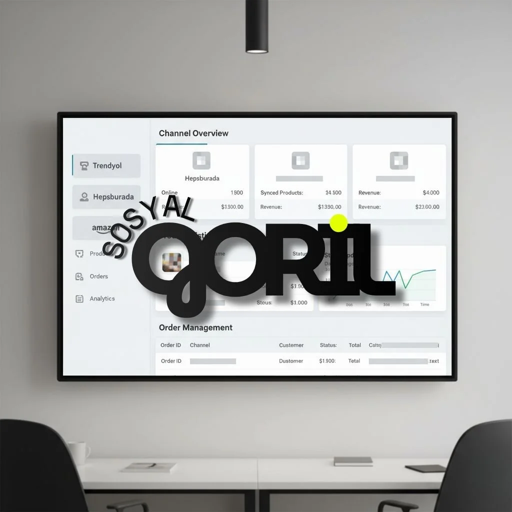 Ger&ccedil;ek zamanlı stok senkronizasyonu, sipariş y&ouml;netimi ve pazar yeri entegrasyon s&uuml;re&ccedil;lerini g&ouml;steren profesyonel e-ticaret altyapısı aray&uuml;z&uuml;.
