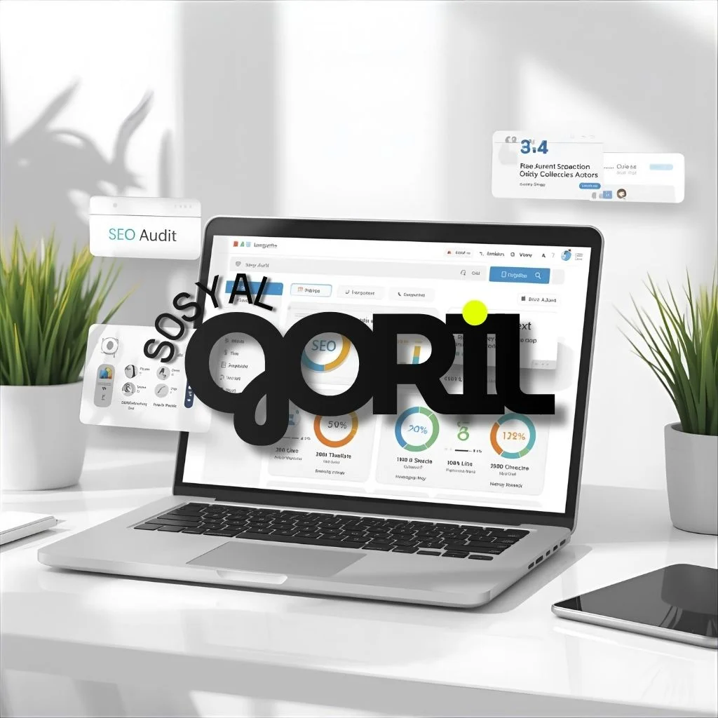 Teknik SEO ve Site Performansı Optimizasyonu – Sosyal Goril Arama motoru görünürlüğü, site hızı, mobil uyumluluk ve kullanıcı deneyimini artırmaya odaklanan teknik SEO ve performans optimizasyonu sürecini temsil eden profesyonel web analizi sahnesi.